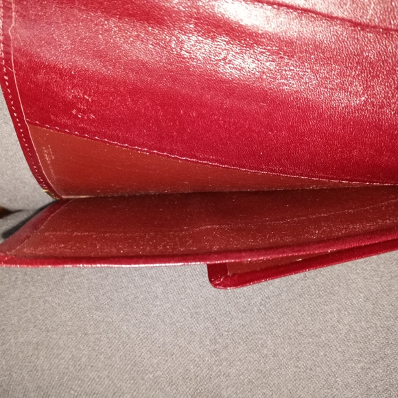 Cartier Bordeaux Leather Checkbook Long Wallet with gold accents - Picture 10 of 12